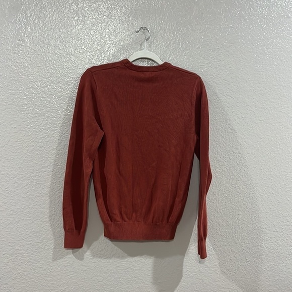 Merona Men's Orange Cotton Crew Neck Sweater Size M - Picture 7 of 9